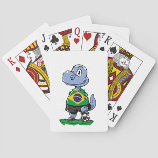 Baraja De Cartas Dinosaurio de fútbol - Brasil