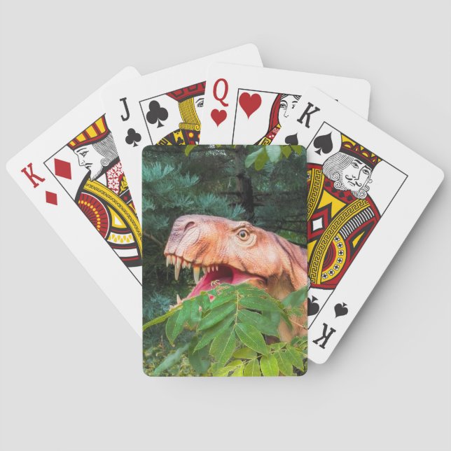 Baraja De Cartas Dinosaurio en el bosque. (Reverso)