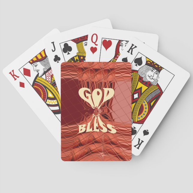 Baraja De Cartas Dios Bendiga Estampa de Arte (Reverso)