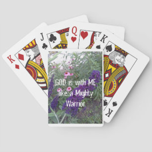 Baraja De Cartas DIOS Está conmigo como un guerrero poderoso