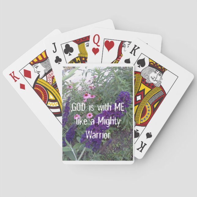 Baraja De Cartas DIOS Está conmigo como un guerrero poderoso (Reverso)