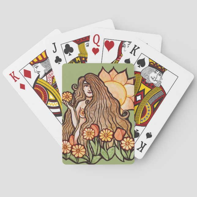 Baraja De Cartas Diosa de la Tierra de Verano (Reverso)