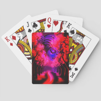 Baraja De Cartas Diosa de neón en bosque encantado