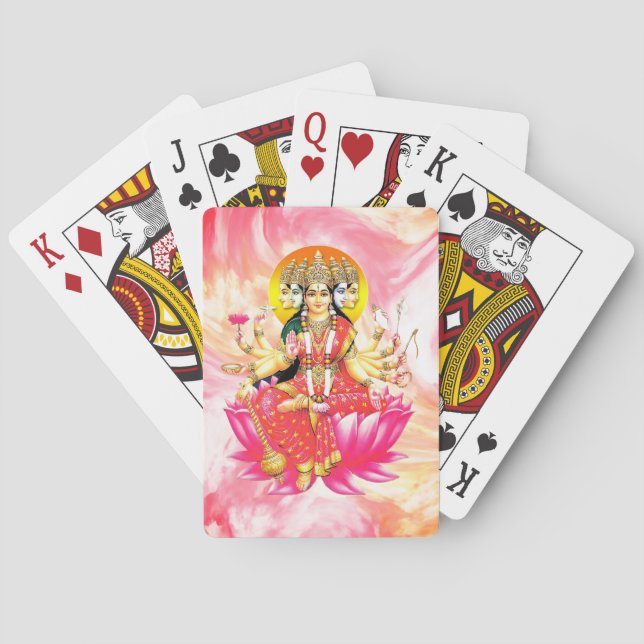 Baraja De Cartas Diosa Gayatri Devi Deity Hindu (Reverso)