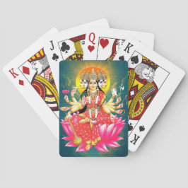 Baraja De Cartas Diosa Gayatri Devi en la deidad hindú de Lotus