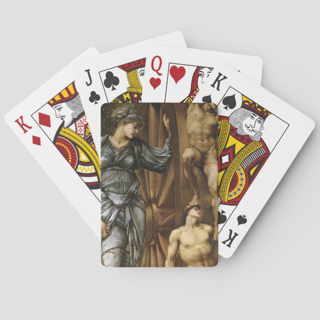 Baraja De Cartas Diosa girando la rueda de la fortuna (Burne-Jones) (Reverso)