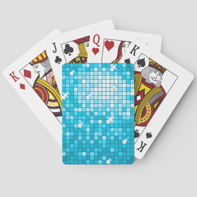 Baraja De Cartas Disco azul (Reverso)