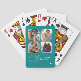 Baraja De Cartas Diseña tu propio nombre personalizado con 4 fotos