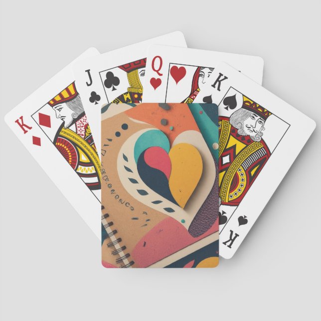 Baraja De Cartas Diseñado para el corazón (Reverso)