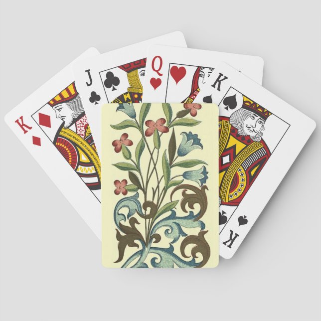 Baraja De Cartas Diseñador de diseño de fondo de pared de fondo flo (Reverso)