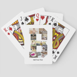 Baraja De Cartas Diseñar su propia letra B Collage de fotos