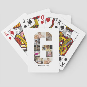 Baraja De Cartas Diseñar su propia letra G Collage de fotos