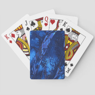 Baraja De Cartas Diseño abstracto moderno en blues bajo el agua fre