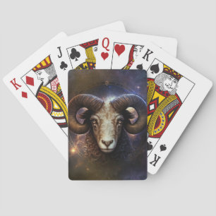 Baraja De Cartas Diseño acuático de Rótulo Aries Zodiac