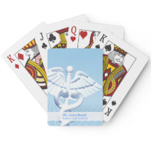 Diseño azul Caduceus 3D blanco médico