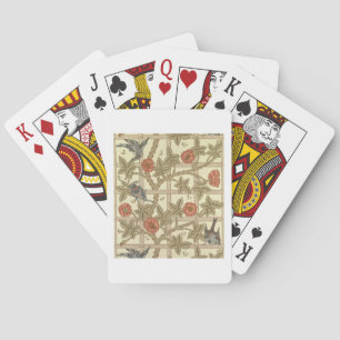 Baraja De Cartas Diseño azul y anaranjado del papel pintado del