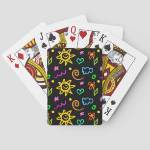 Baraja De Cartas Diseño colorido de fondo para los niños