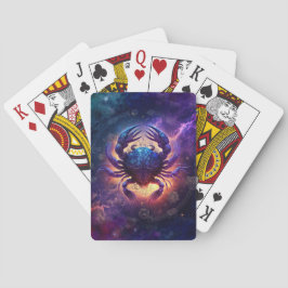 Baraja De Cartas Diseño de Acuarela del Signo Zodiacal Cáncer