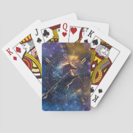 Baraja De Cartas Diseño de Acuarela del Signo Zodiacal Sagitario