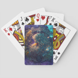 Baraja De Cartas Diseño de Acuarela del Signo Zodiacal Virgo