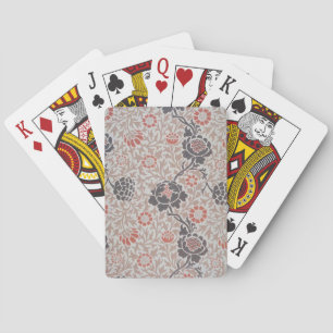 Baraja De Cartas Diseño de arte botánico de William Morris Grafton