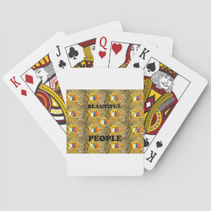 Baraja De Cartas Diseño de arte étnico africano: gente hermosa