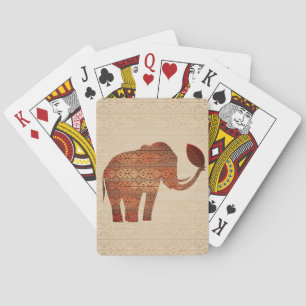 Baraja De Cartas Diseño de arte tribal para elefantes