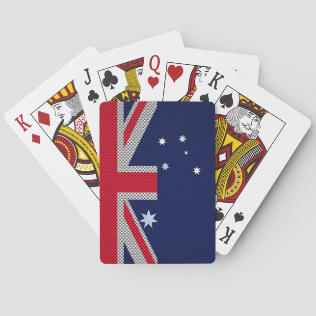 Baraja De Cartas Diseño de Australia en estilo del cromo de la (Reverso)