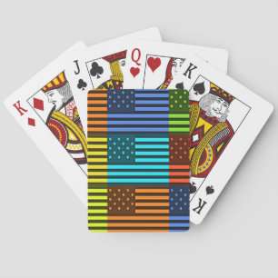 Baraja De Cartas Diseño de bandera con motivo americano inspirado e