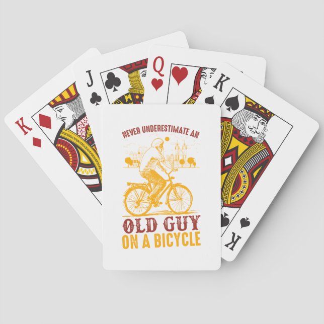 Baraja De Cartas Diseño de Bicicletas Antiguas | Bicicleta | Nunca  (Reverso)