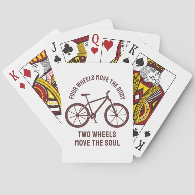 Baraja De Cartas Diseño de bicicletas Guay - Dos ruedas mueven el a (Reverso)
