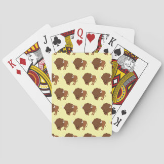 Baraja De Cartas Diseño de Bisonte en Fondo de Cualquier Color
