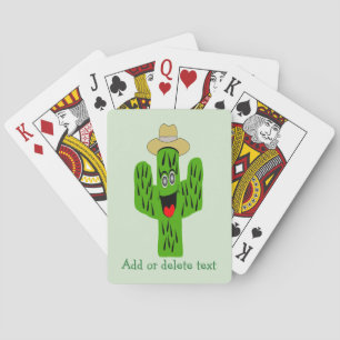 Baraja De Cartas Diseño de cactus con fondo de cualquier color