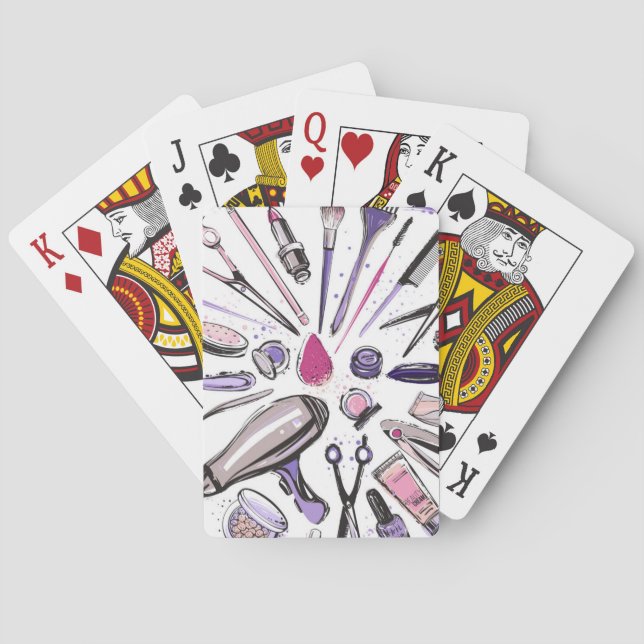 Baraja De Cartas Diseño de Círculo de maquillaje (Reverso)