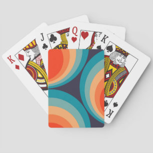 Baraja De Cartas Diseño de círculos retro coloridos