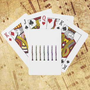 Baraja De Cartas Diseño de Clarinete Arcoíris para Músicos