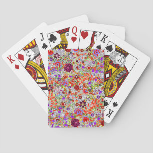 Baraja De Cartas Diseño de coloración de flores de color lindo