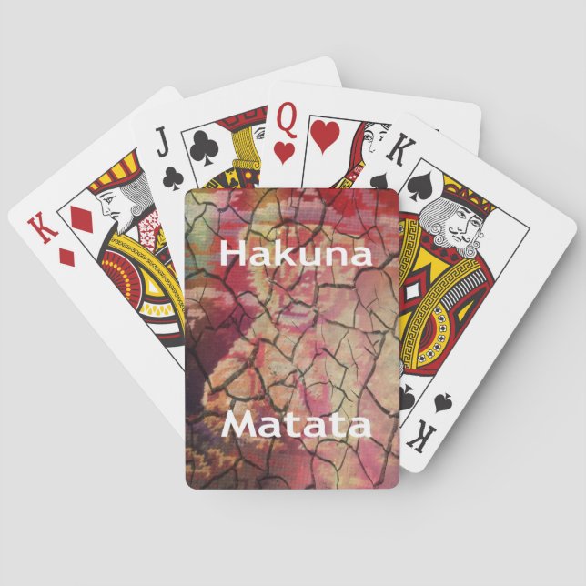 Baraja De Cartas Diseño de Cubo de León Hakuna Matata (Reverso)