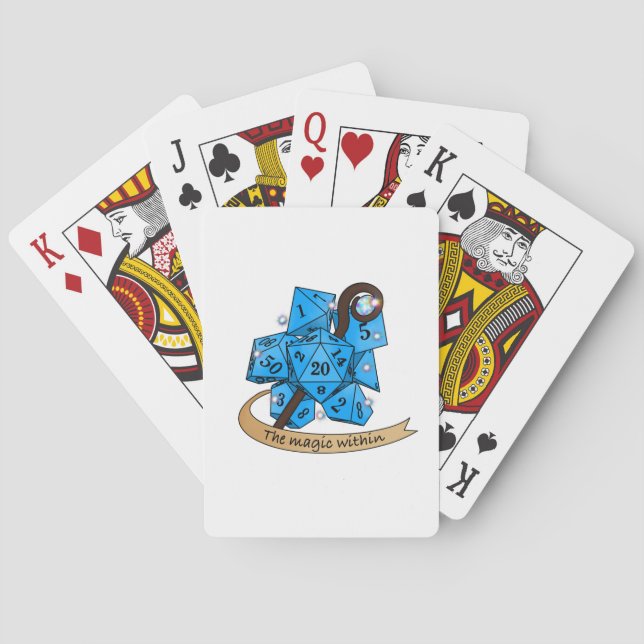 Baraja De Cartas Diseño de dados de hechiceros (Reverso)