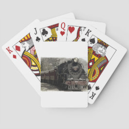 Baraja De Cartas diseño de decoración de tren vintage