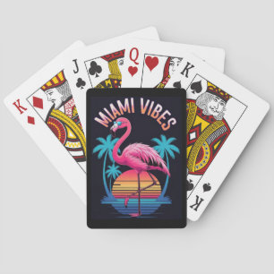 Baraja De Cartas Diseño de flamenco de verano de vibraciones de Mia