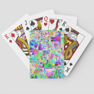 Baraja De Cartas Diseño de fragmentos geométricos abstractos de col