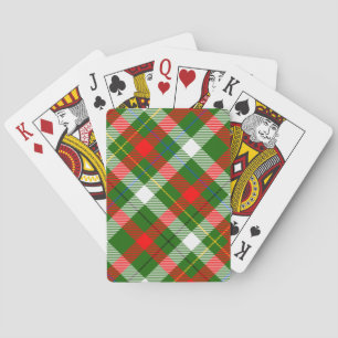 Baraja De Cartas Diseño de franela a cuadros rojo verde blanco de N