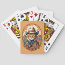 Diseño de gato vaquero vintage