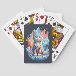 Baraja De Cartas Diseño de gatos con fantasía de cristal
