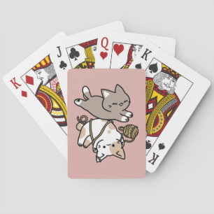Baraja De Cartas Diseño de gatos lindos y juguetones – Arte diverti