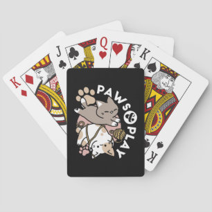 Baraja De Cartas Diseño de gatos lindos y juguetones – Arte diverti