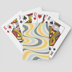 Baraja De Cartas Diseño de giro abstracto amarillo y azul