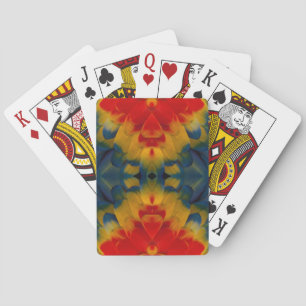 Baraja De Cartas diseño de guacamayo escarlata caleidoscopio