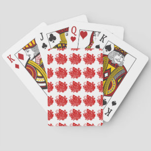Baraja De Cartas Diseño de Kamon japonés con mariposa asiática